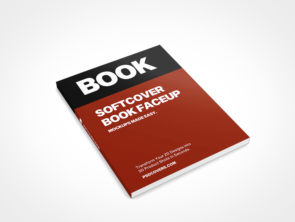 SOFTCOVER BOOK FACEUP MOCKUP 216X279X13