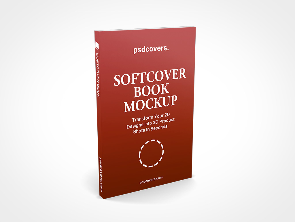 SOFTCOVER BOOK 5 5X8 5X0 5 STANDING MOCKUP