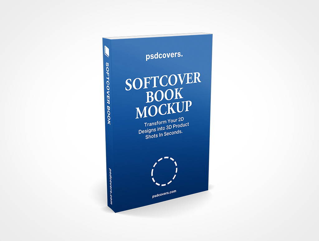 SOFTCOVER BOOK 6X9X1 STANDING MOCKUP
