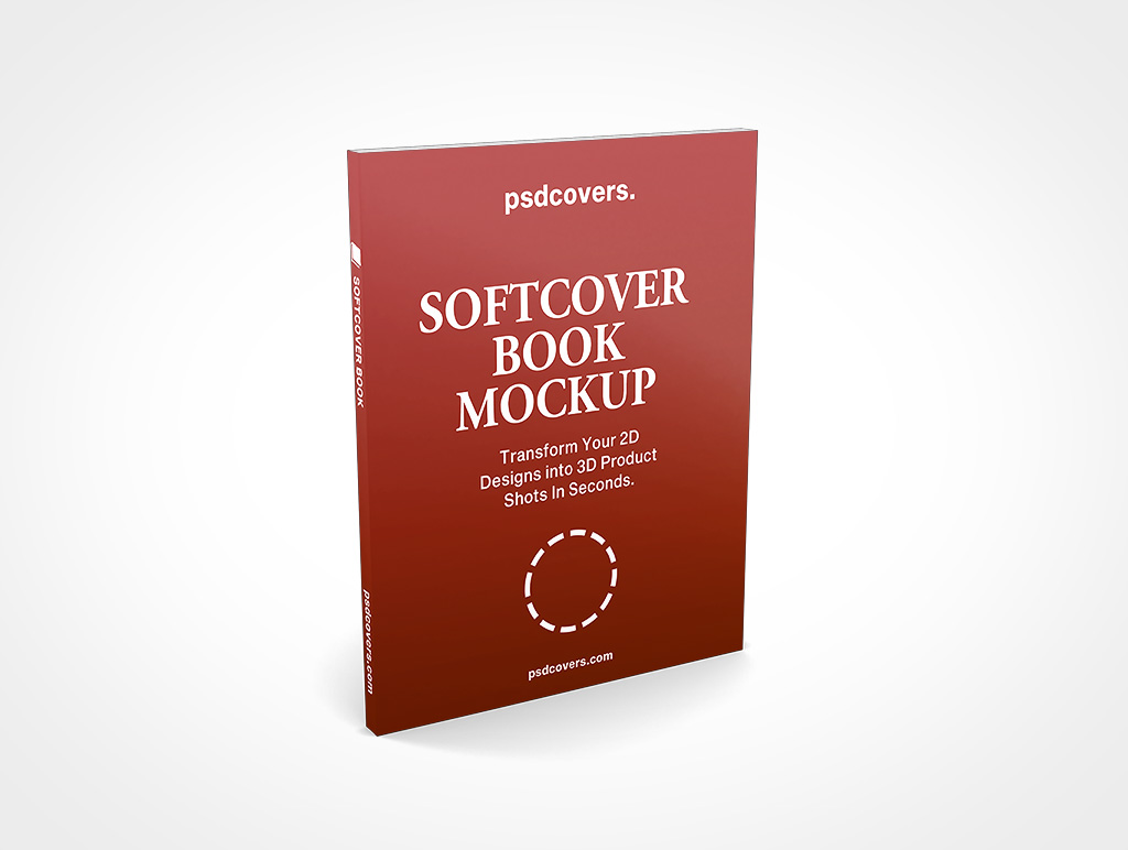 SOFTCOVER BOOK 8 5X11X0 5 STANDING MOCKUP