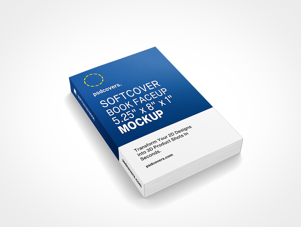 SOFTCOVER BOOK 5 25X8X1 FACEUP MOCKUP