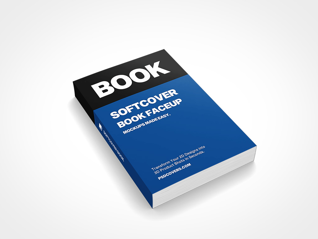 SOFTCOVER BOOK 5 25X8X1 FACEUP MOCKUP