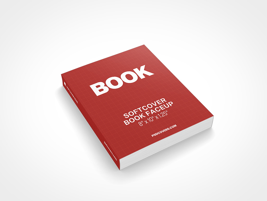 SOFTCOVER BOOK 8X10X1 25 FACEUP MOCKUP
