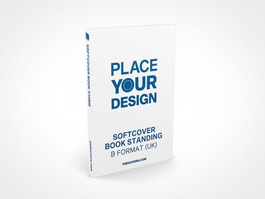 Validate your cover layout on this blank B-Format Book Mockup 13