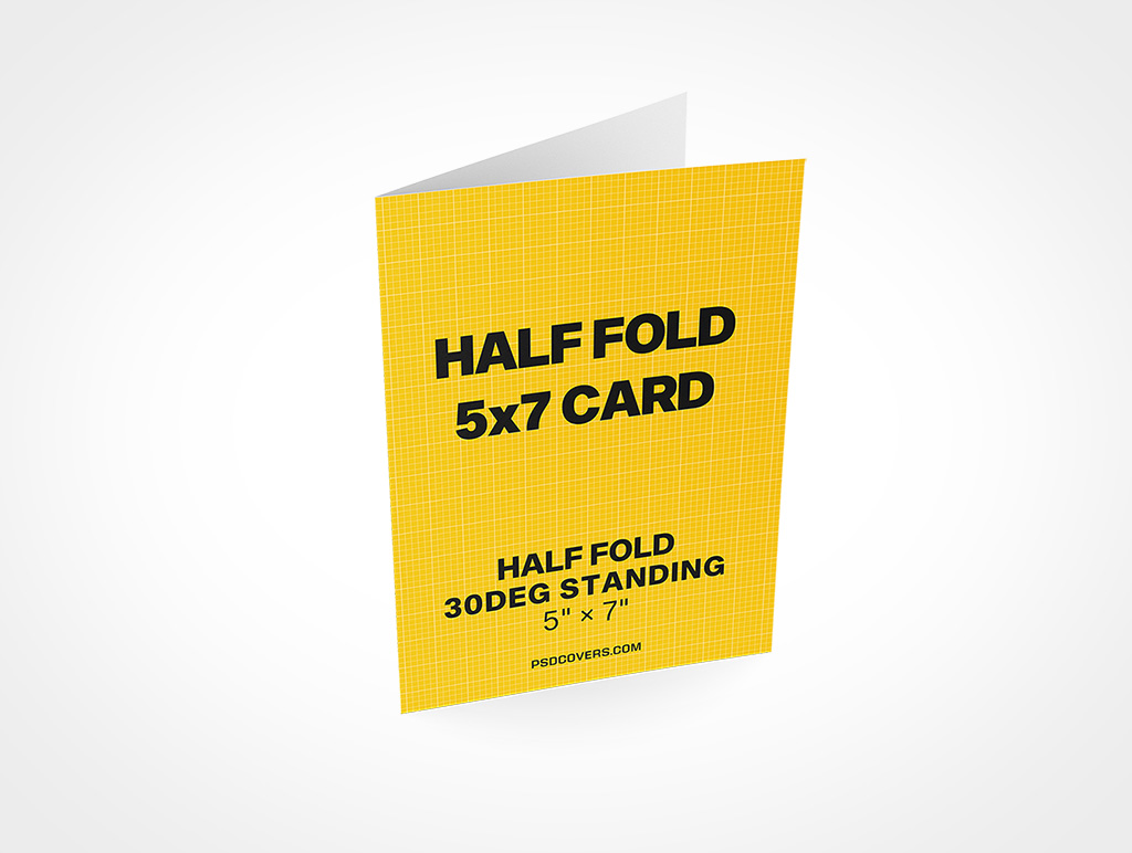 HALF FOLD CARD 5X7 30DEG STANDING