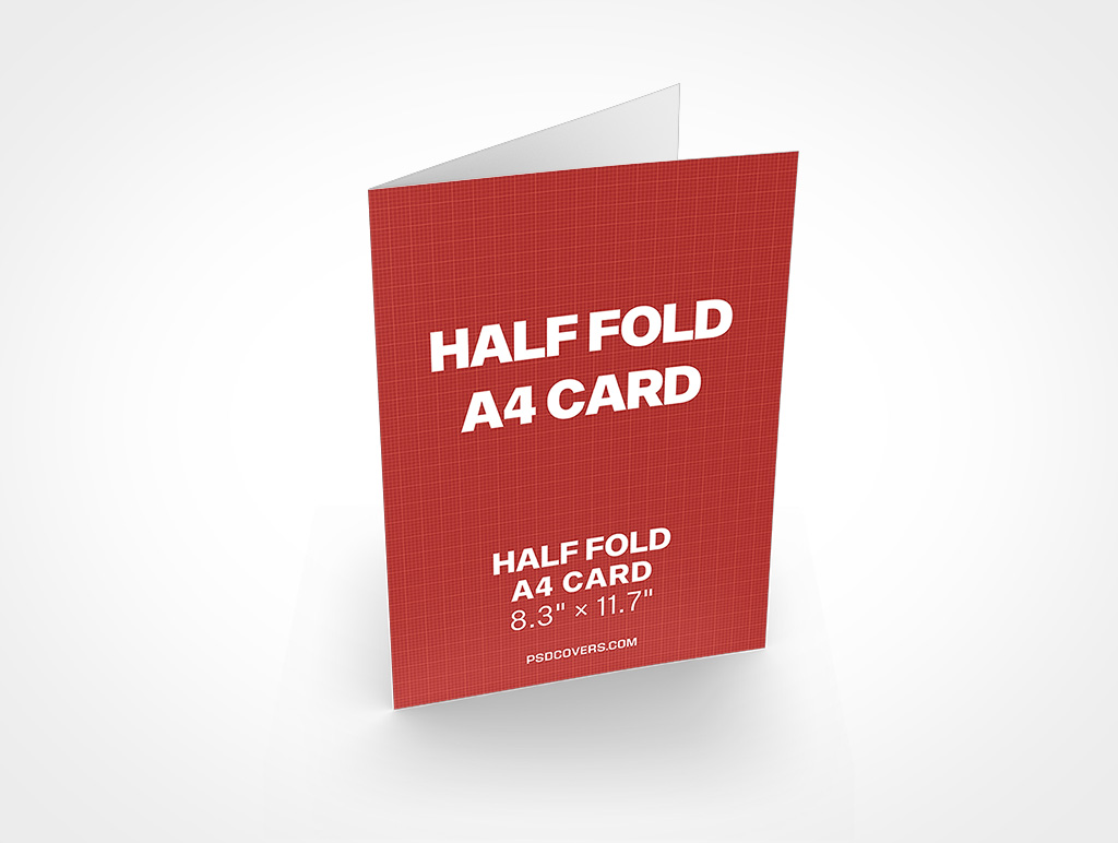 HALF FOLD CARD A4 30DEG STANDING