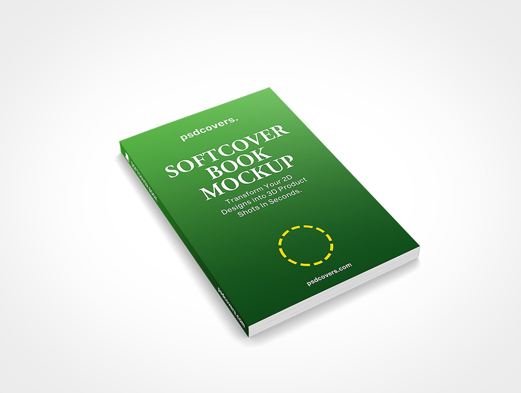 SOFTCOVER BOOK 6X9X0 5 FACEUP MOCKUP