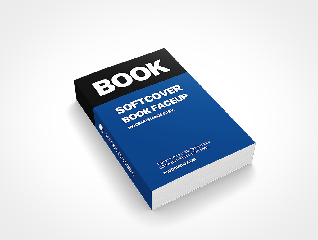 SOFTCOVER BOOK 6X9X1 5 FACEUP MOCKUP