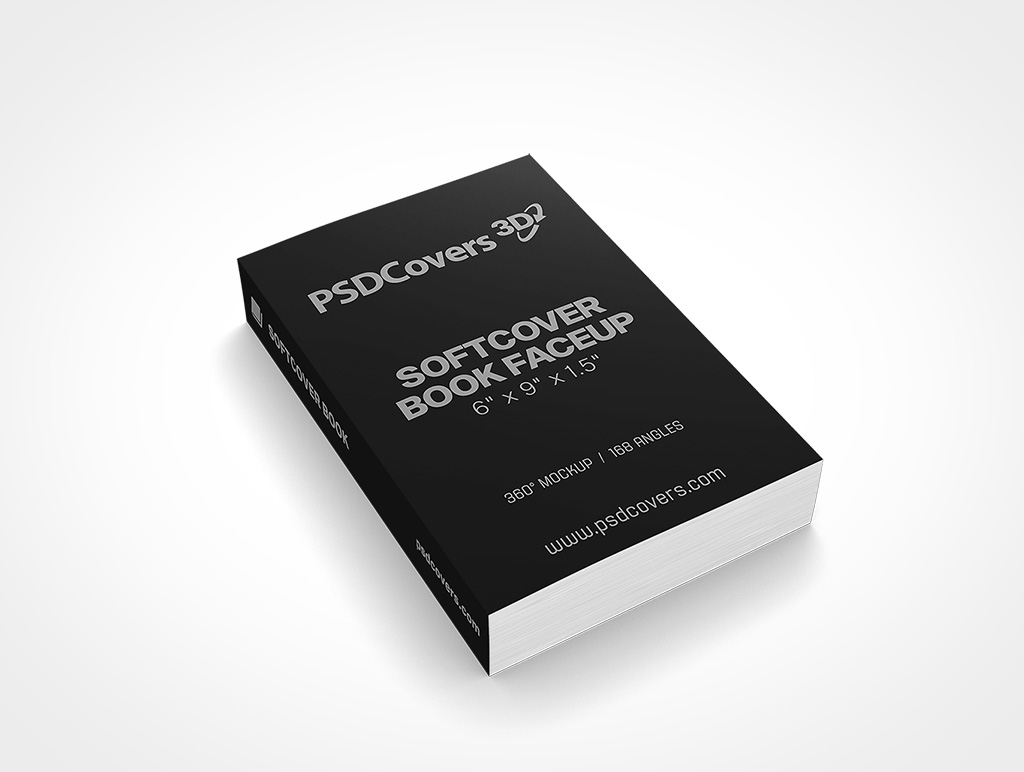 SOFTCOVER BOOK 6X9X1 5 FACEUP MOCKUP