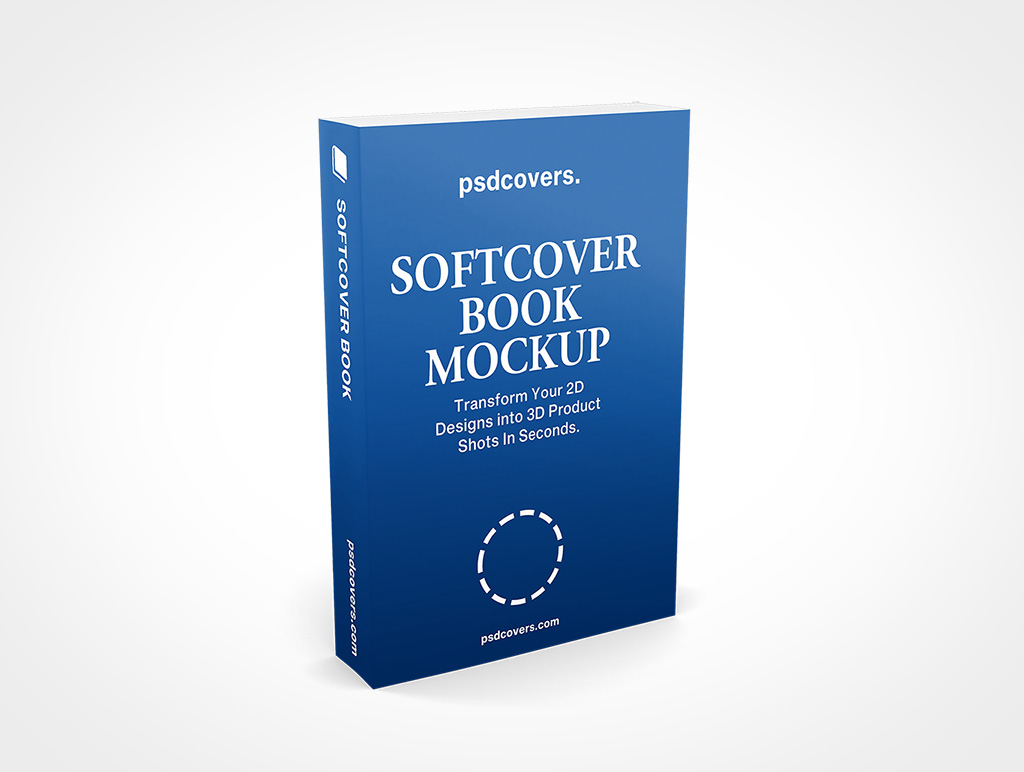 SOFTCOVER BOOK 6X9X1 5 STANDING MOCKUP