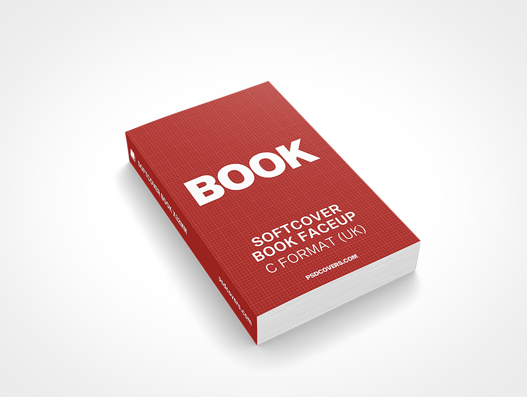 SOFTCOVER BOOK C FORMAT X32MM FACEUP MOCKUP