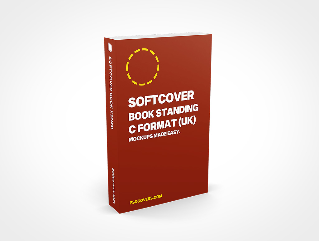 SOFTCOVER BOOK C FORMAT X32MM STANDING MOCKUP