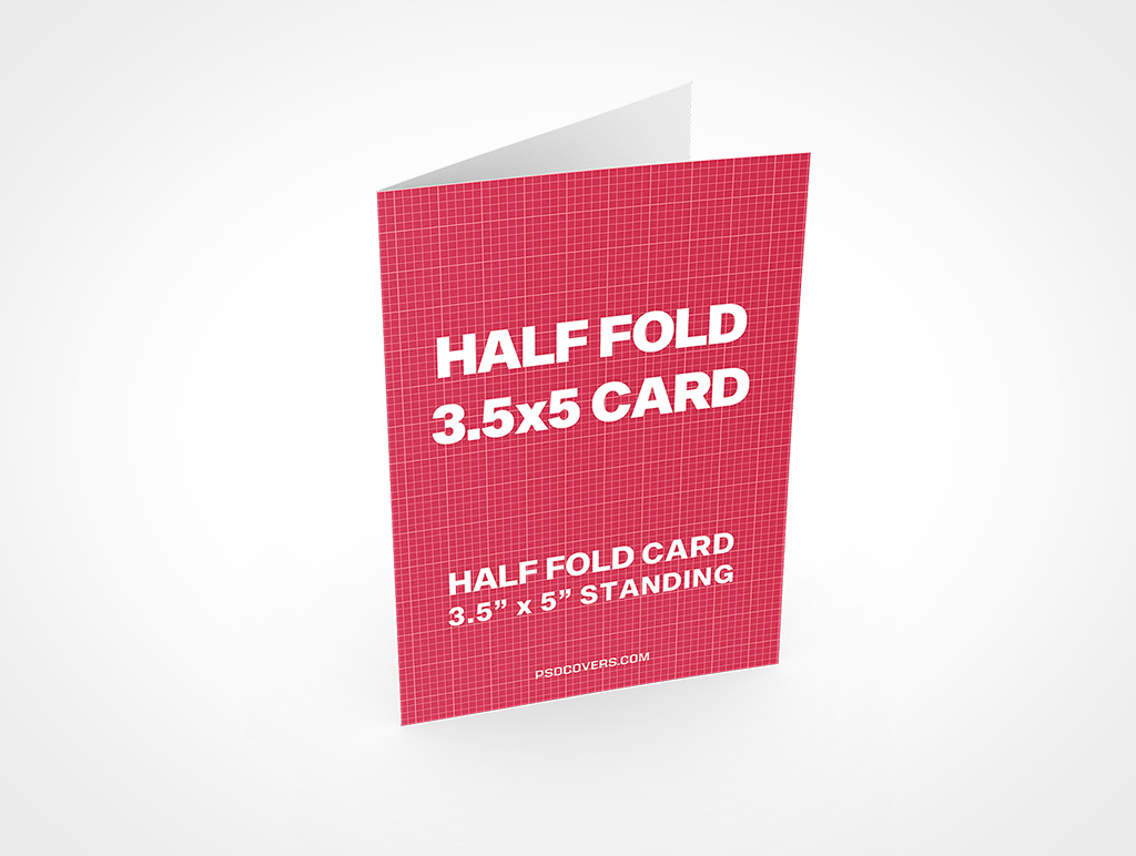 HALF FOLD CARD 3 5X5 30DEG STANDING