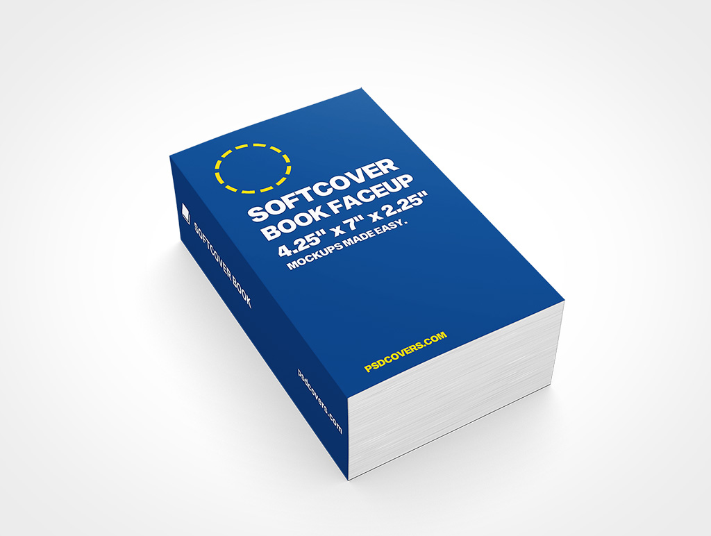 SOFTCOVER BOOK 4 25X7X2 25 FACEUP MOCKUP