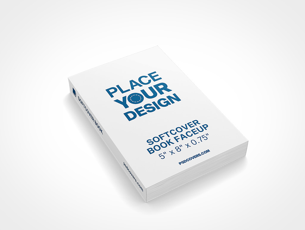 SOFTCOVER BOOK 5X8X0 75 FACEUP MOCKUP