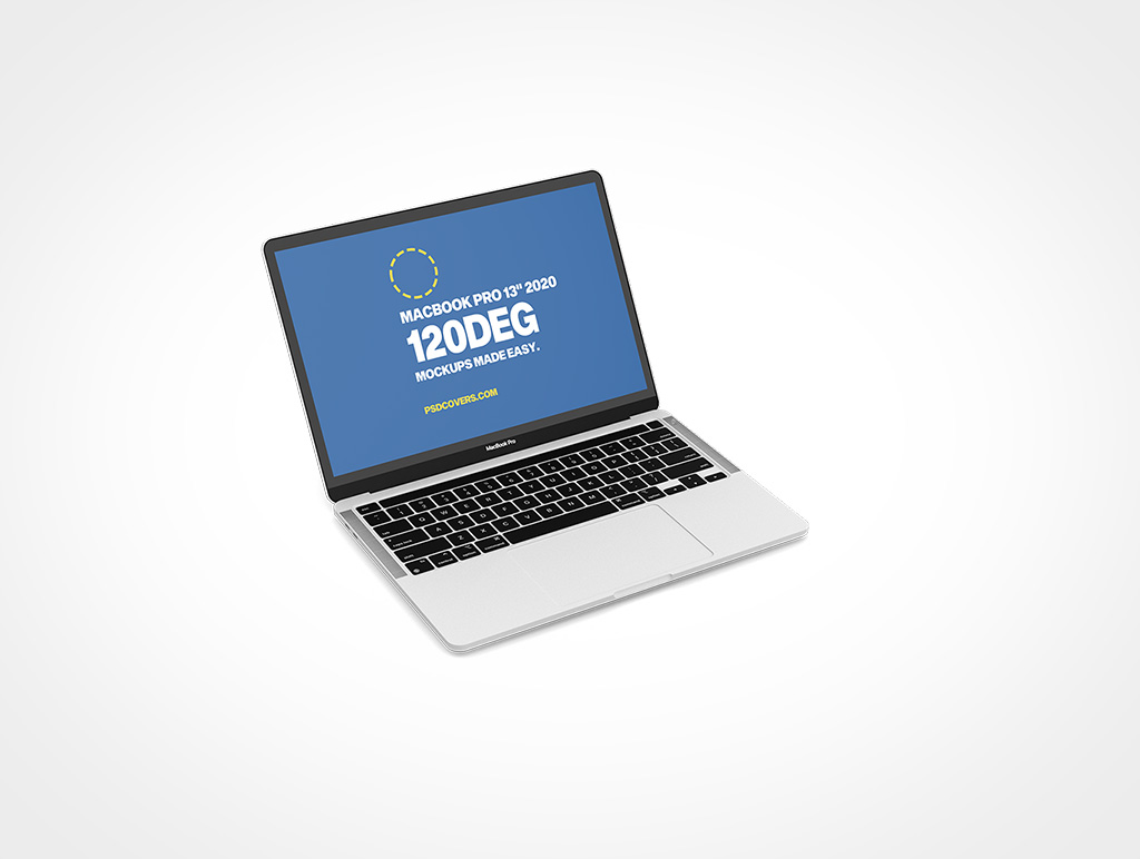 MACBOOK PRO 13 2020 MOCKUP 120DEG