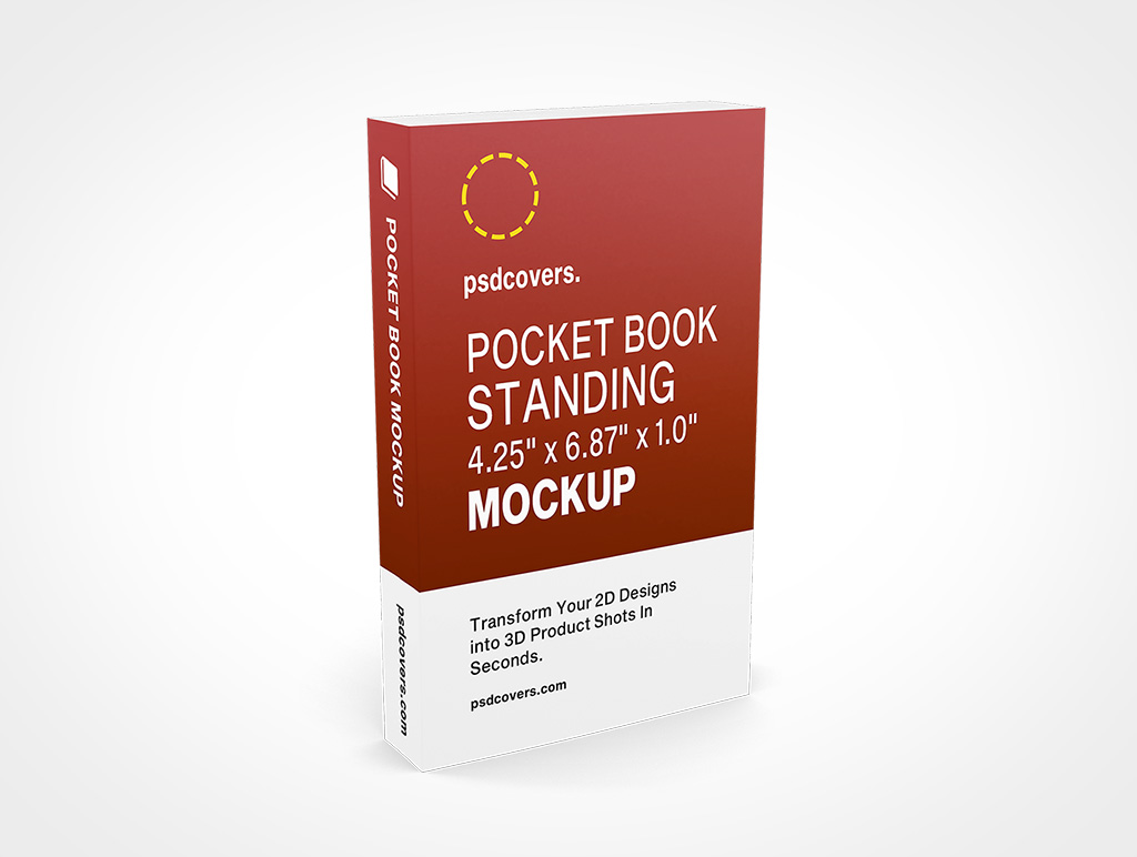 POCKET BOOK 1 0 STANDING MOCKUP