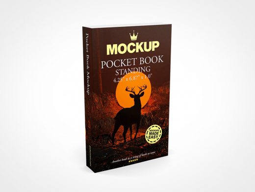 POCKET BOOK 1 0 STANDING MOCKUP