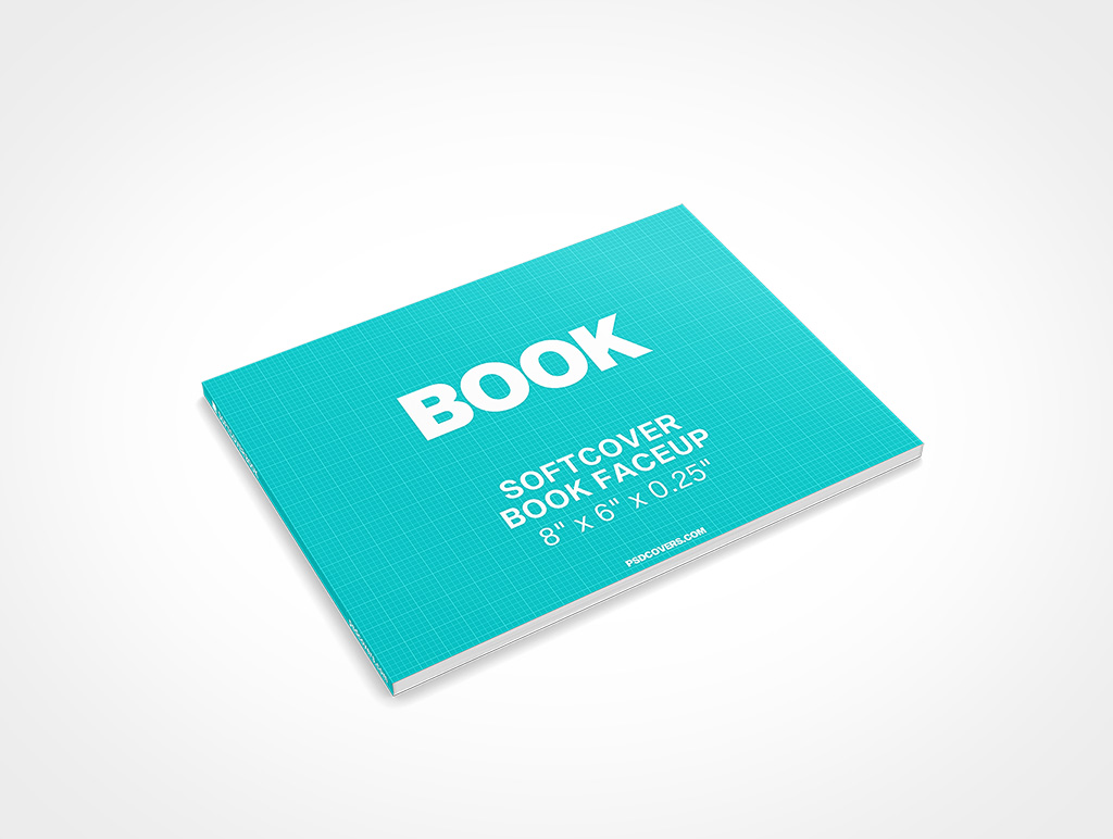 SOFTCOVER BOOK 8X6X0 25 FACEUP MOCKUP
