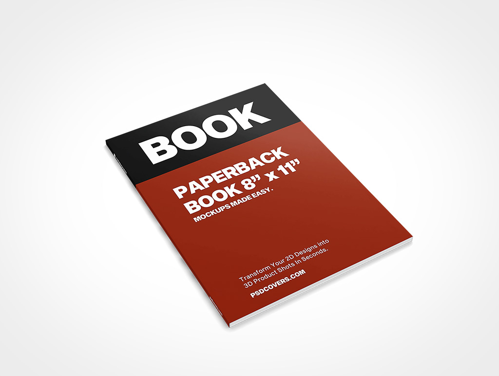 PAPERBACK BOOK 8X11 MOCKUP 01