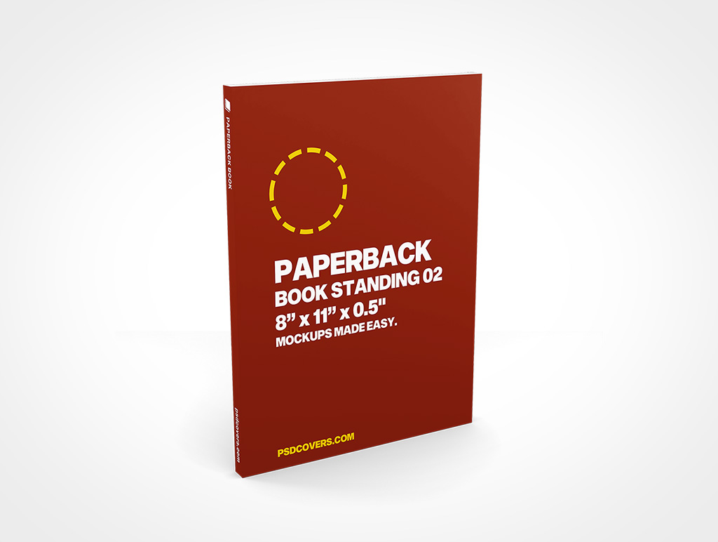 PAPERBACK BOOK 8X11 STANDING MOCKUP 02