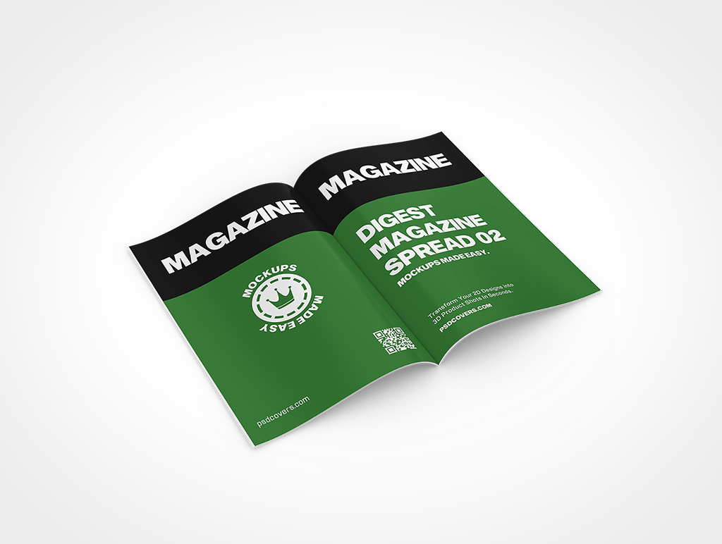 Magazine Spread Mockup 323r4