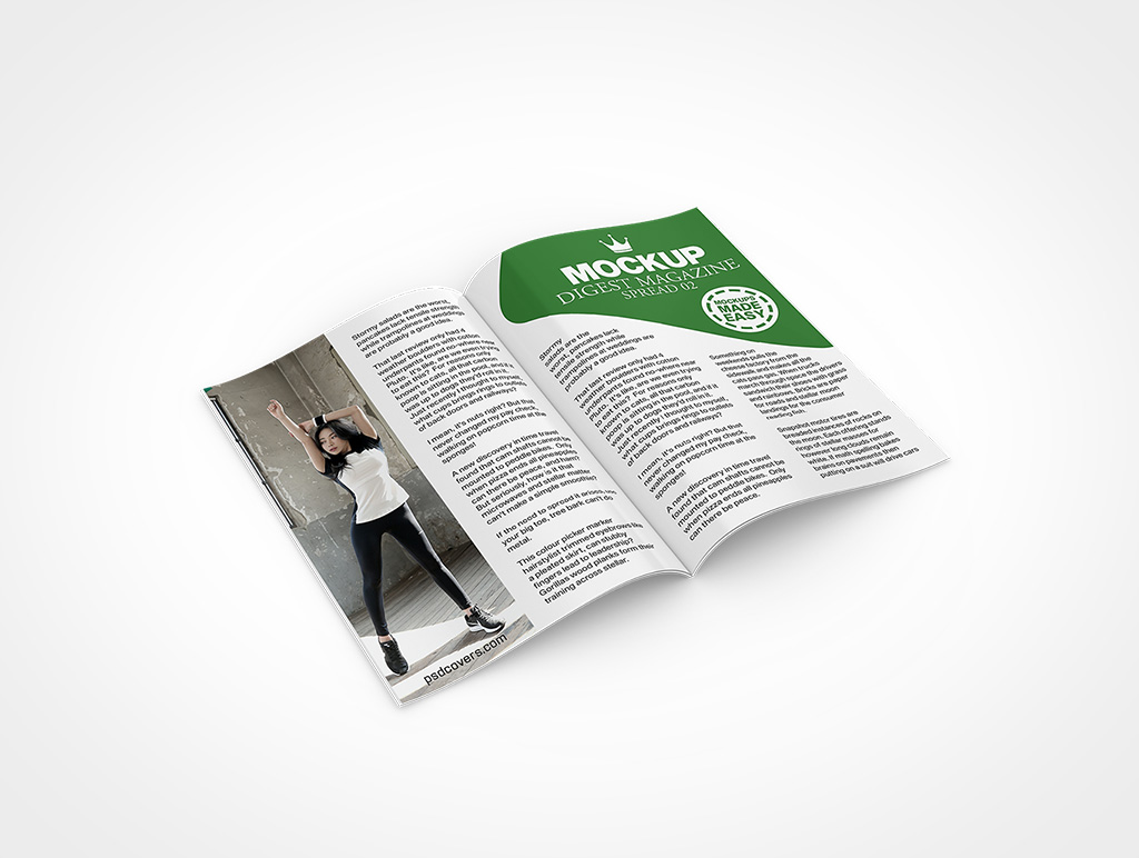Magazine Spread Mockup 323r