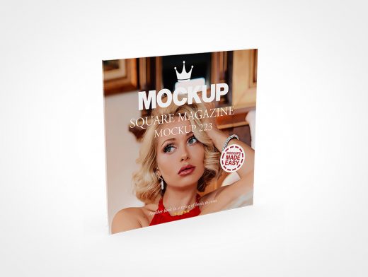 Square Magazine Mockup 223r