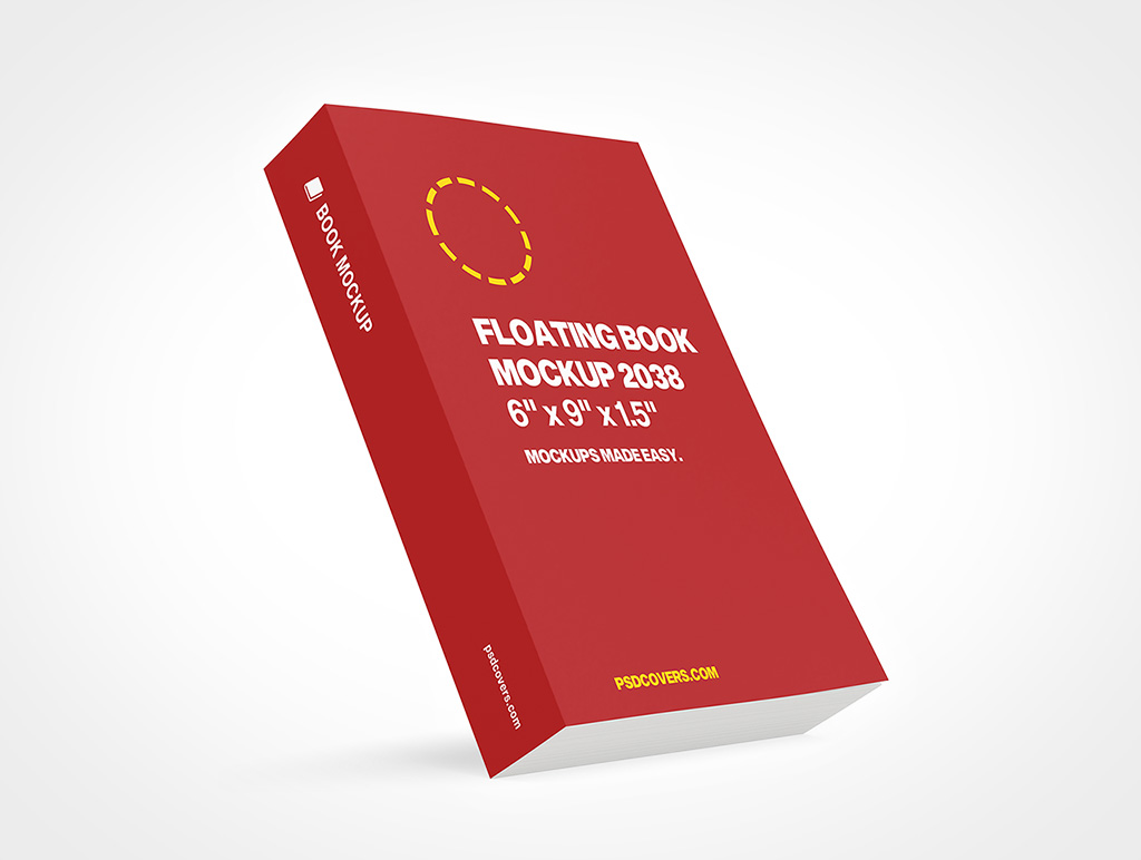 Floating Book Mockup 2038r6