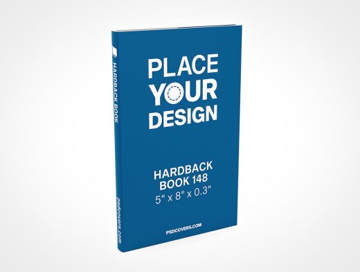 Hardback Book 148 mockup features your book cover design