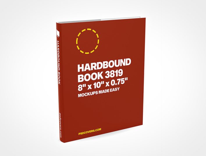 Hardback Book 3819 mockup features your book cover design