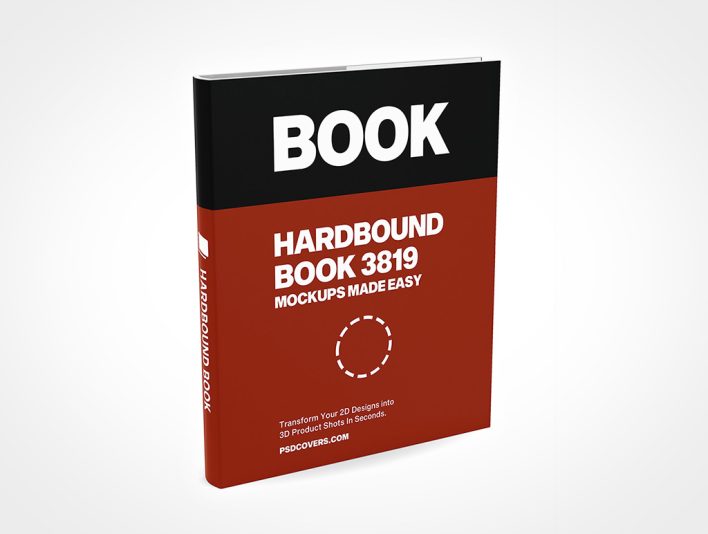 Hardback Book 3819 mockup features your book cover design