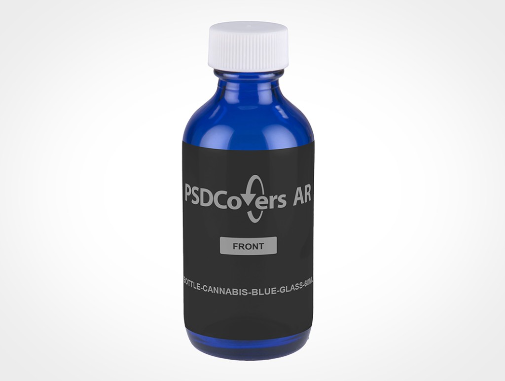 Download Blue Cannabis Bottle Mockups • PSDCovers • Mockups in a Snap!