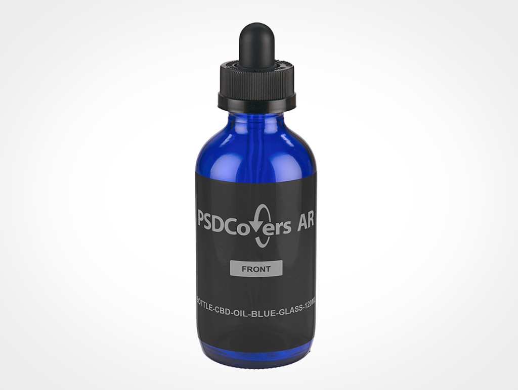 Blue CBD Dropper Bottle Mockups • PSDCovers • Mockups in a ...