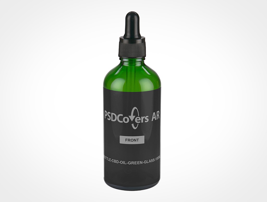 Green CBD Dropper Bottle Mockups • PSDCovers • Mockups ...